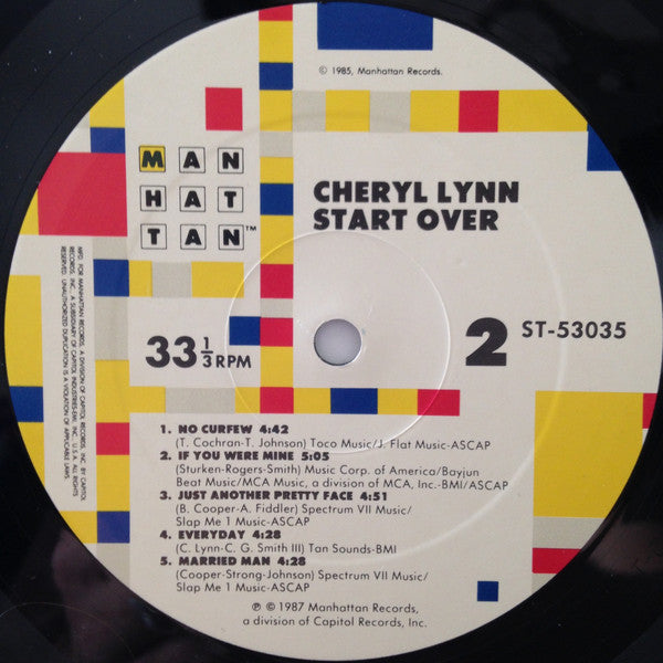 Cheryl Lynn : Start Over (LP, Album)