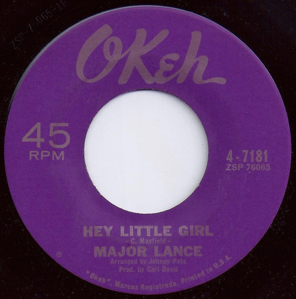 Major Lance : Hey Little Girl (7", Single)