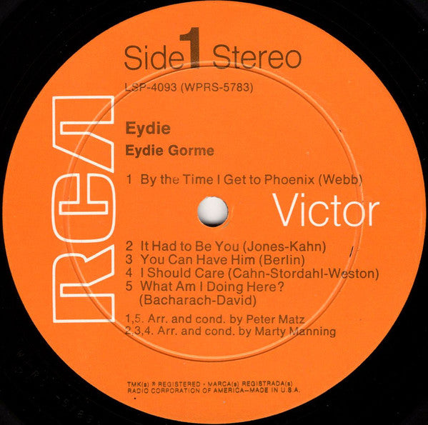 Eydie Gorme* : Eydie (LP, Album, Ind)