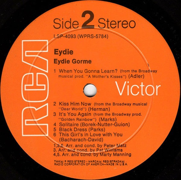 Eydie Gorme* : Eydie (LP, Album, Ind)