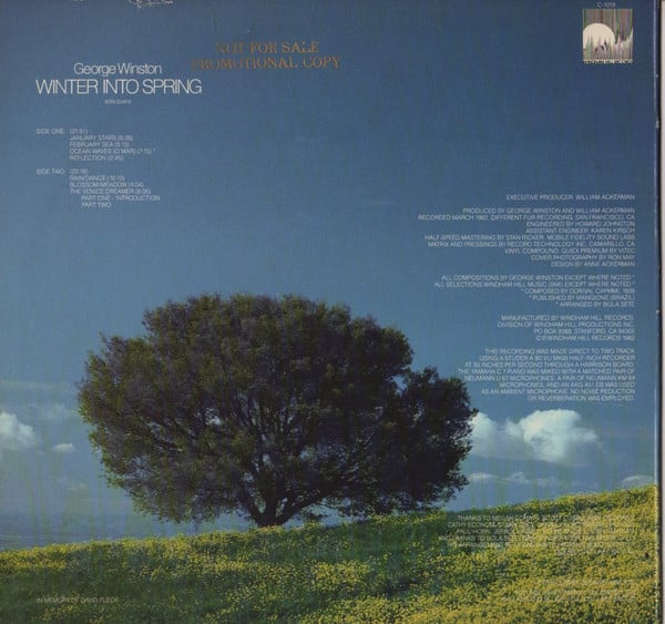 George Winston : Winter Into Spring (LP, Album, RP, RTI)