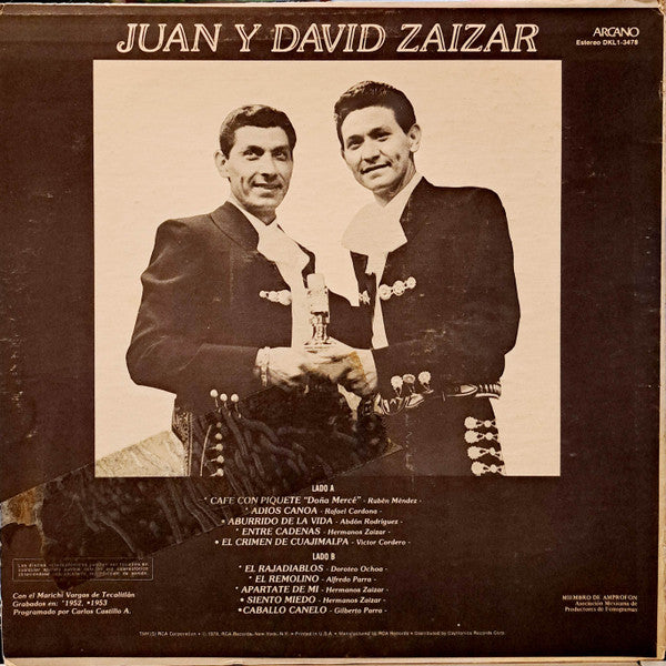 Hermanos Záizar : Así Empezamos (LP, Comp, Mono)