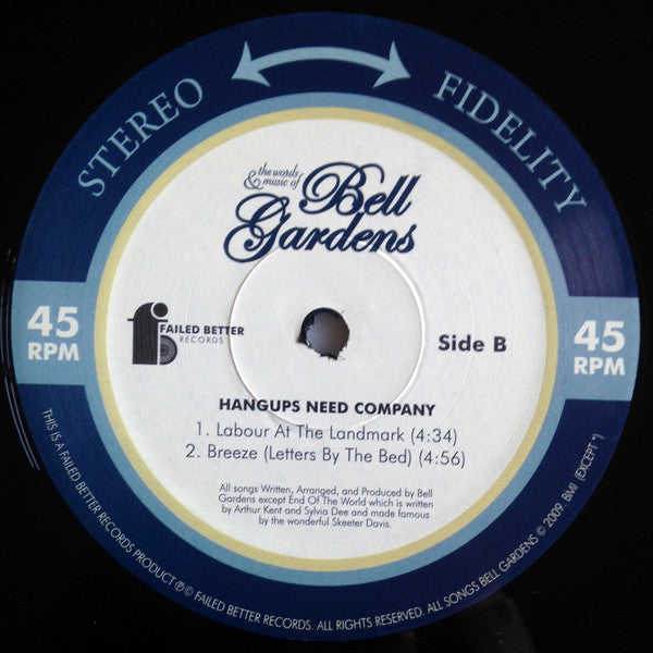 Bell Gardens : Hangups Need Company (12", EP)