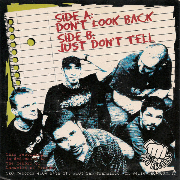 The Truents : Don't Look Back (7")
