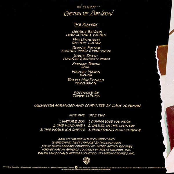 George Benson : In Flight (LP, Album, Los)
