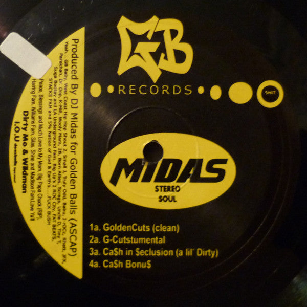 DJ Midas & Two B : Goldencuts With A Cherry On Top (12")