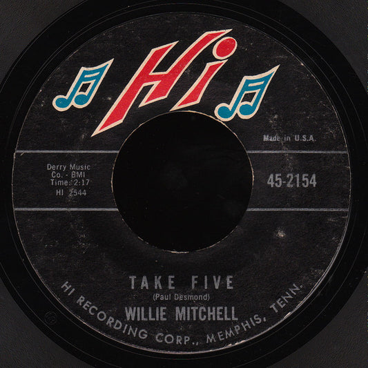 Willie Mitchell : Take Five / 30-60-90 (7")