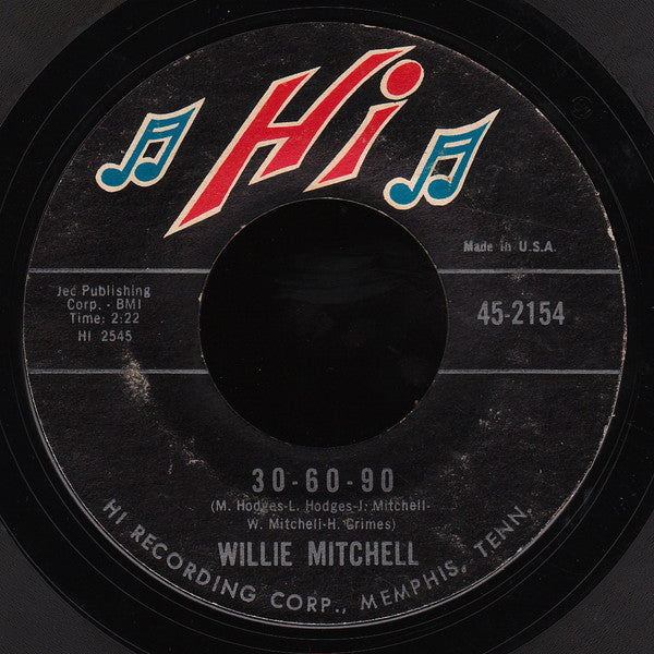 Willie Mitchell : Take Five / 30-60-90 (7")