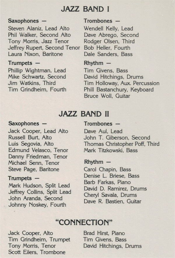 Fullerton College Jazz Band : Primarily Jazz (LP, Comp)