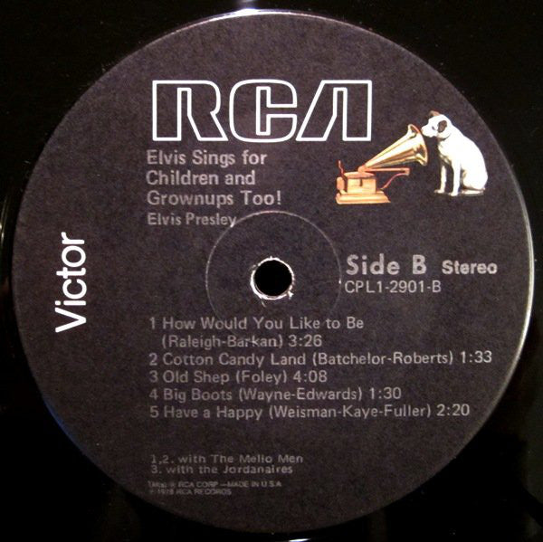 Elvis Presley : Elvis Sings For Children And Grownups Too! (LP, Comp, Ind)