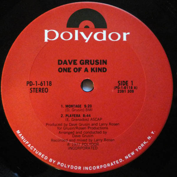 Dave Grusin : One Of A Kind (LP, Album)