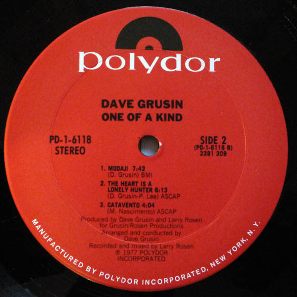 Dave Grusin : One Of A Kind (LP, Album)