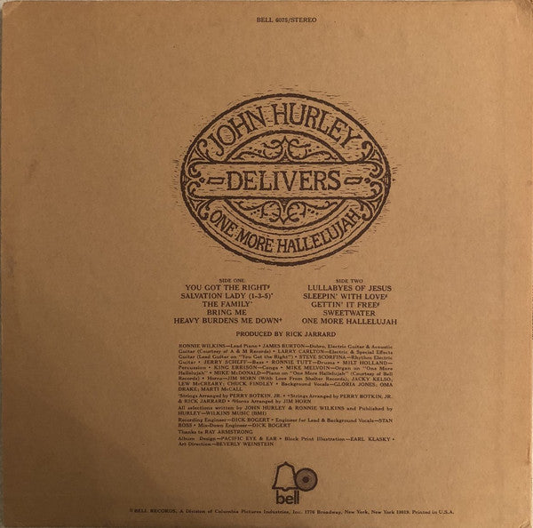John Hurley : Delivers One More Hallelujah (LP, Album)