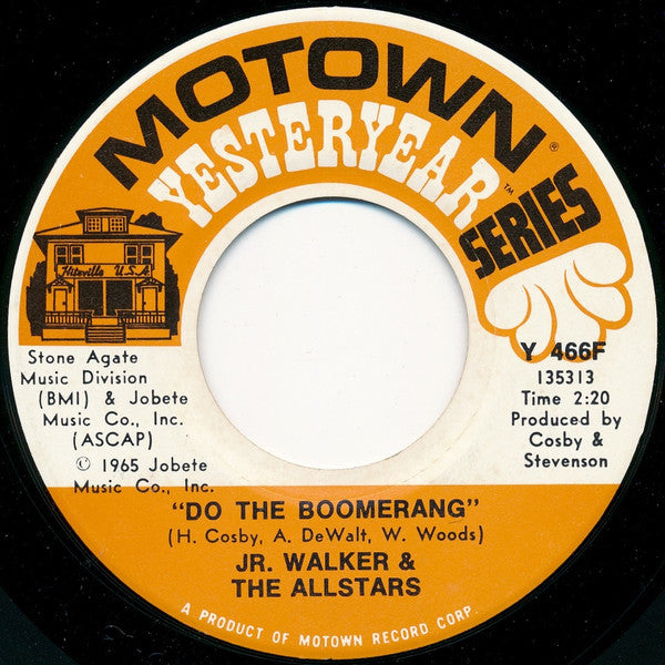 Jr. Walker & The Allstars* : Shotgun / Do The Boomerang (7", Single)