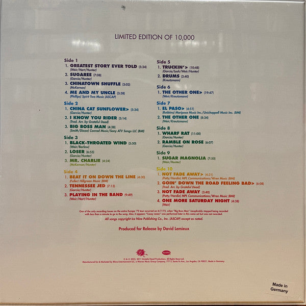 Grateful Dead* : Wembley Empire Pool, London, England 4/7/72 (5xLP, 180 + Box, Album, RSD, Ltd, RE)