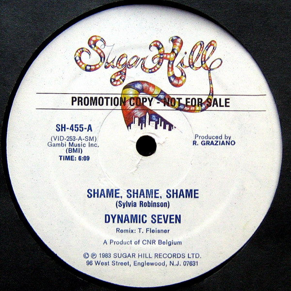 Dynamic Seven : Shame, Shame, Shame (12", Promo)