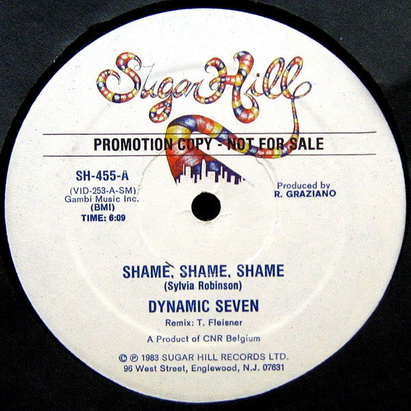Dynamic Seven : Shame, Shame, Shame (12", Promo)