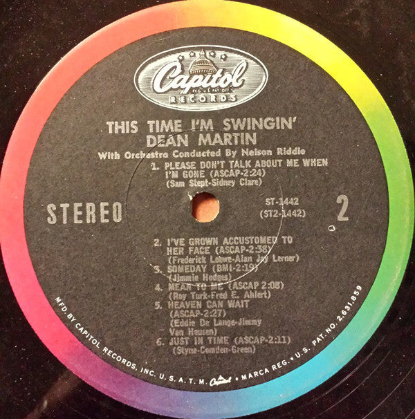 Dean Martin : This Time I'm Swingin' (LP, Album, RP)