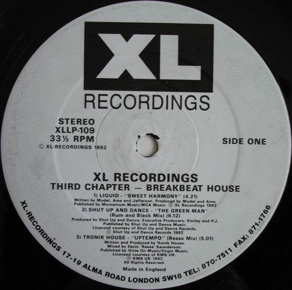 Various : XL-Recordings: The Third Chapter - Breakbeat House (2x12", Album, Comp, Gat)