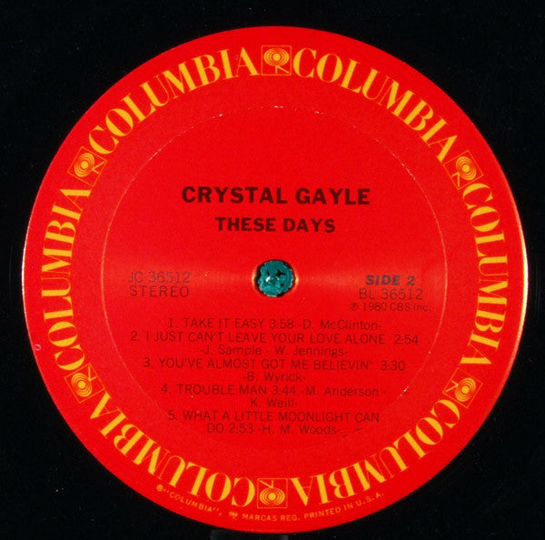 Crystal Gayle : These Days (LP, Album, San)