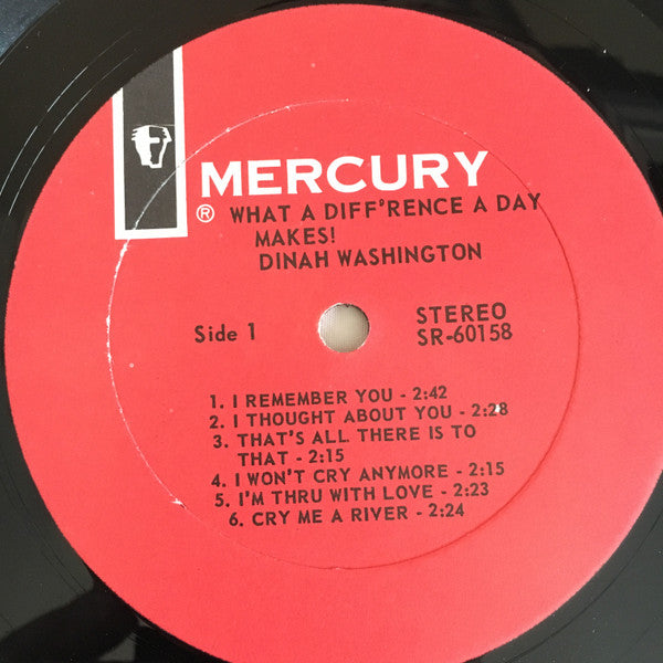 Dinah Washington : What A Diff'rence A Day Makes! (LP, Album, RE)