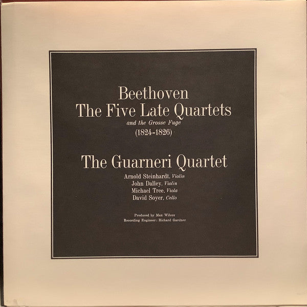 Beethoven* — The Guarneri Quartet* : The Five Late Quartets And The Grosse Fuge (4xLP, Album, RP, Aut + Box)