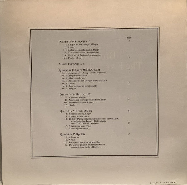 Beethoven* — The Guarneri Quartet* : The Five Late Quartets And The Grosse Fuge (4xLP, Album, RP, Aut + Box)