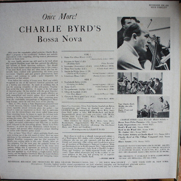 Charlie Byrd : Charlie Byrd's Bossa Nova Once More! (LP, Album, RE)