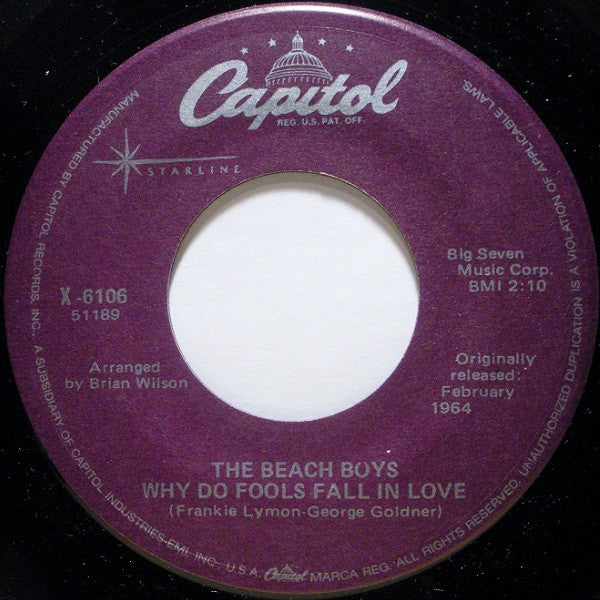 The Beach Boys : Fun, Fun, Fun (7", Single, RE)