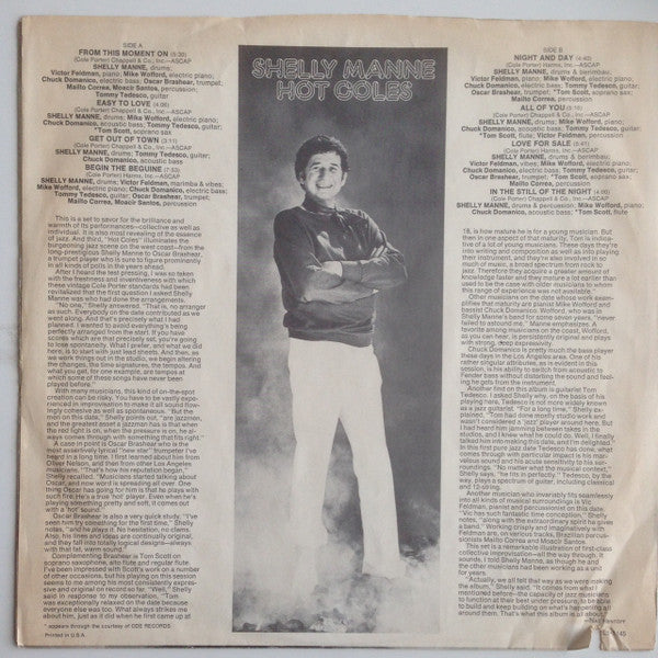 Shelly Manne : Hot Coles (LP, Album)