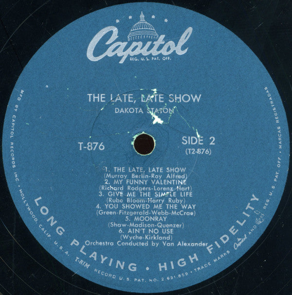 Dakota Staton : The Late, Late Show (LP, Album, Mono)