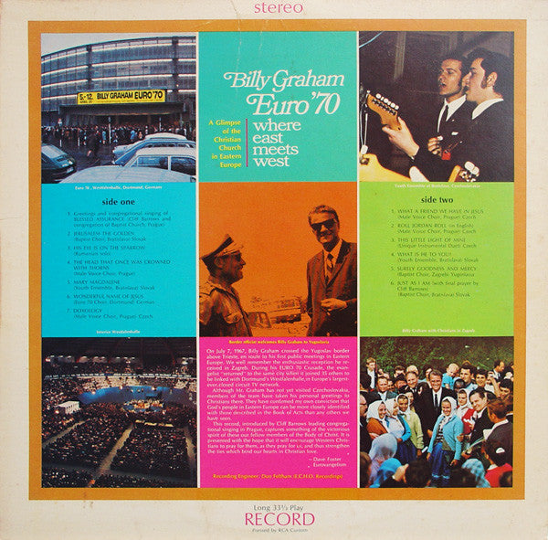 Billy Graham (2) : Euro '70: Where East Meets West (LP, Album)