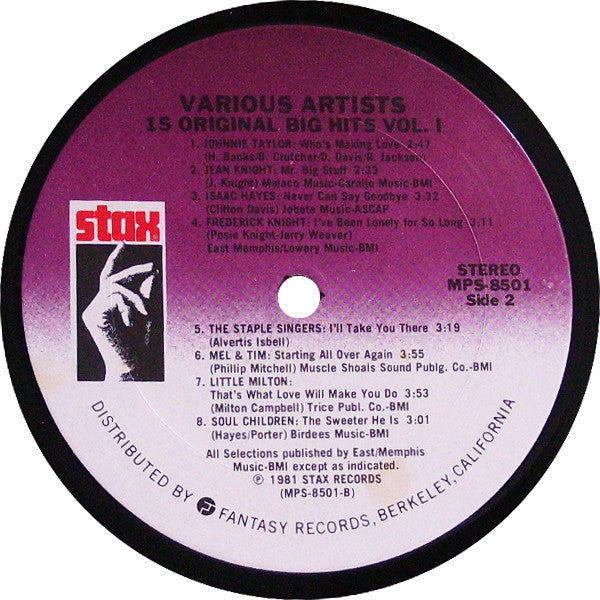 Various : 15 Original Big Hits Vol. 1 (LP, Comp)