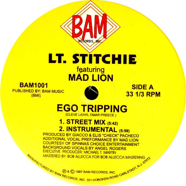 Lt. Stitchie* featuring Mad Lion : Ego Tripping (12", Maxi)