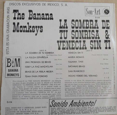 The Banana Monkeys* : Vol. 2, La Sombra De Tu Sonrisa & Venecia Sin Ti (LP, Mono)