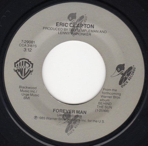 Eric Clapton : Forever Man (7", Spe)