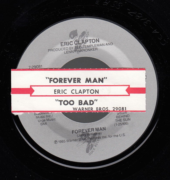 Eric Clapton : Forever Man (7", Spe)