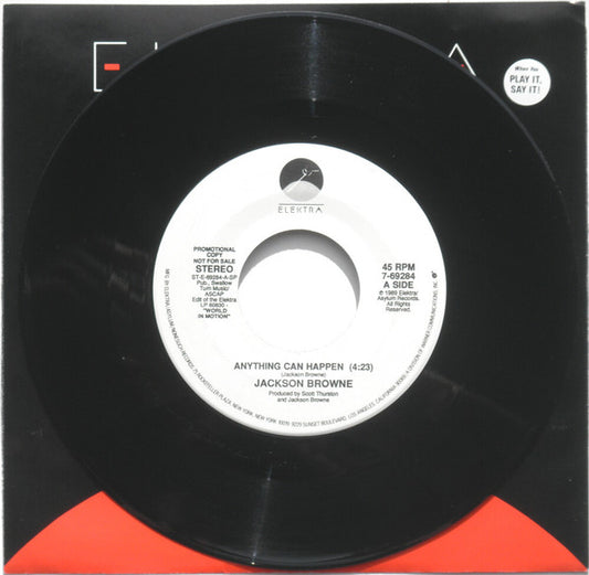 Jackson Browne : Anything Can Happen (7", Promo)