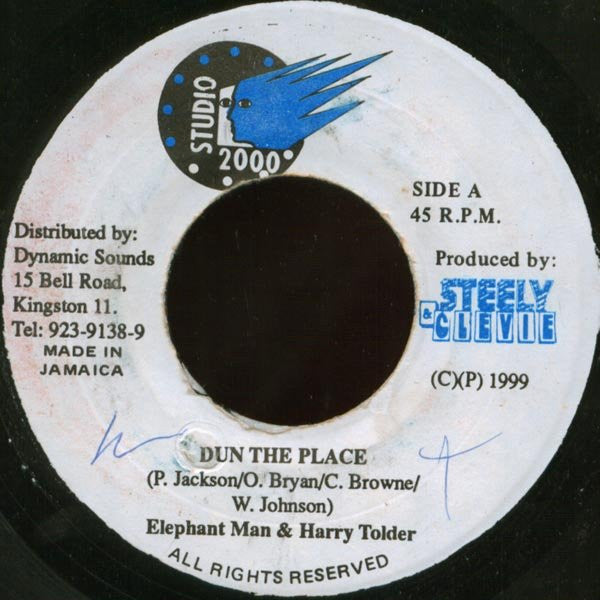 Elephant Man & Harry Todler* : Dun The Place (7")