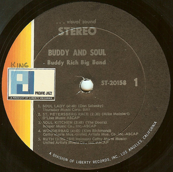 Buddy Rich Big Band : Buddy & Soul (LP, Album, Gat)