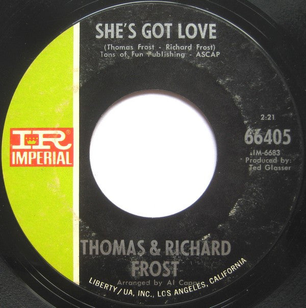 Thomas & Richard Frost : She's Got Love / The Word Is Love (7")