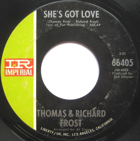 Thomas & Richard Frost : She's Got Love / The Word Is Love (7")