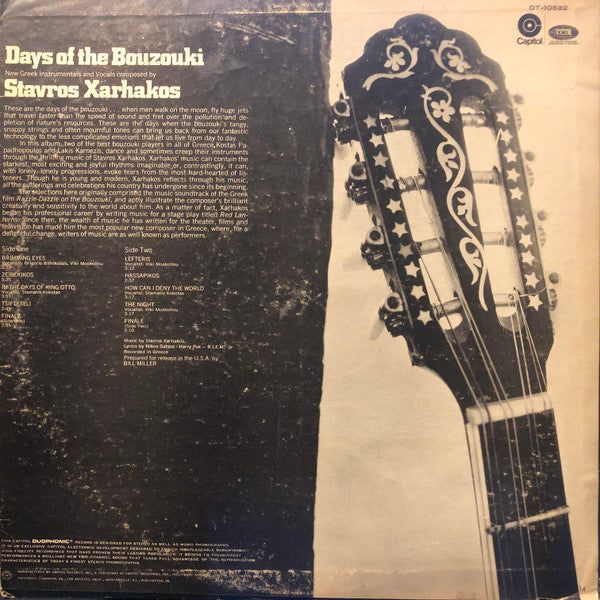 Stavros Xarhakos* : Days Of The Bouzouki (LP, Album, RE)