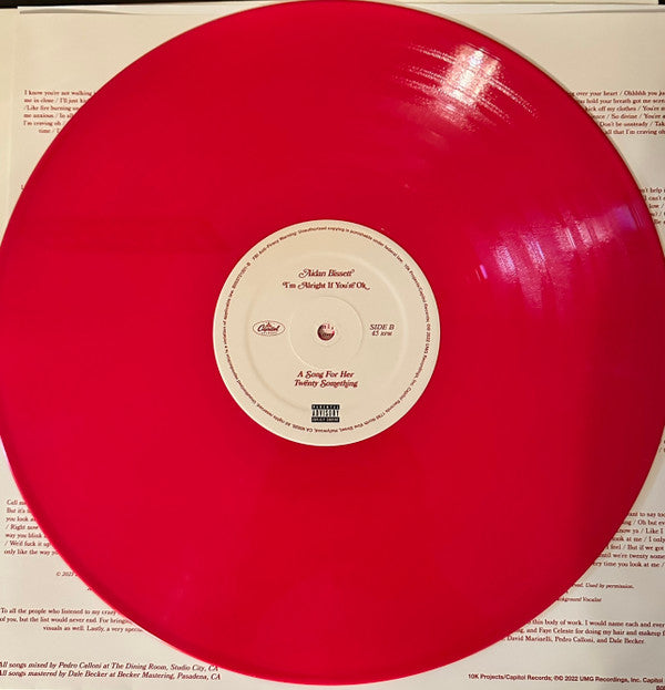 Aidan Bissett : I'm Alright If You're Ok (12", EP, Red)