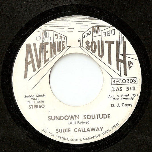 Sudie Callaway : Sundown Solitude (7", Mono, Promo)