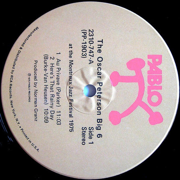 The Oscar Peterson Big 6 : The Oscar Peterson Big 6 At The Montreux Jazz Festival 1975 (LP, Album, Ind)