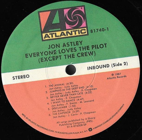 Jon Astley : Everyone Loves The Pilot (Except The Crew) (LP, Album)