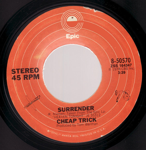 Cheap Trick : Surrender (7", Single)