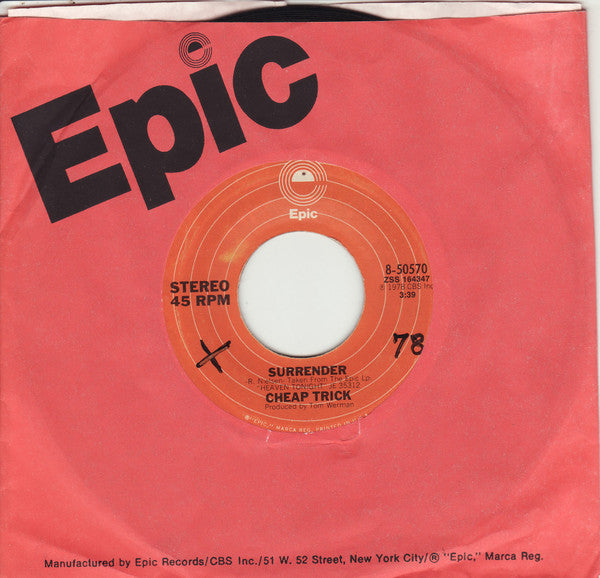 Cheap Trick : Surrender (7", Single)
