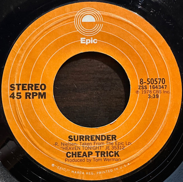 Cheap Trick : Surrender (7", Single)
